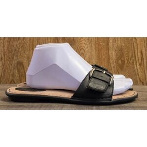 B.o.c. Born Concept Leather Slide Sandals Womens Size 8 Black